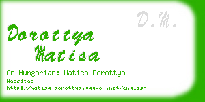 dorottya matisa business card